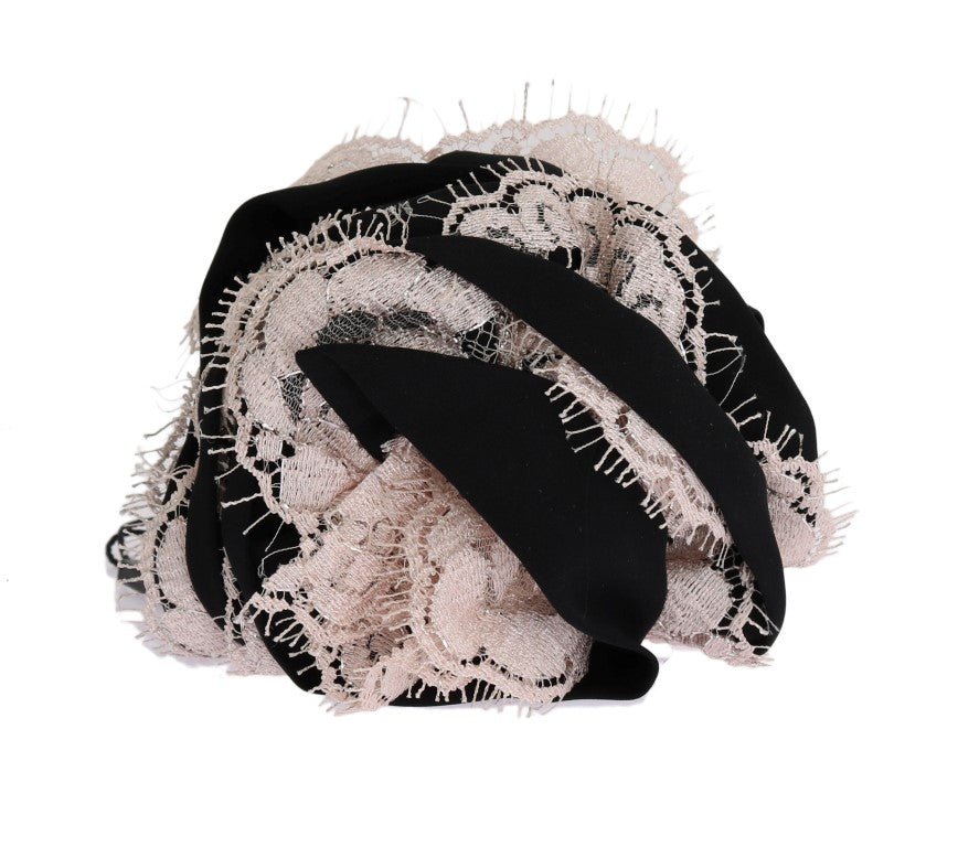 Dolce & Gabbana Elegant Floral Lace Crystal Hair Claw - Sandy Store ByNet