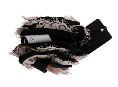 Dolce & Gabbana Elegant Floral Lace Crystal Hair Claw - Sandy Store ByNet