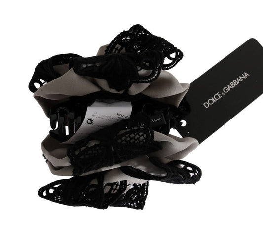 Dolce & Gabbana Elegant Floral Lace Hair Claw - Sandy Store ByNet
