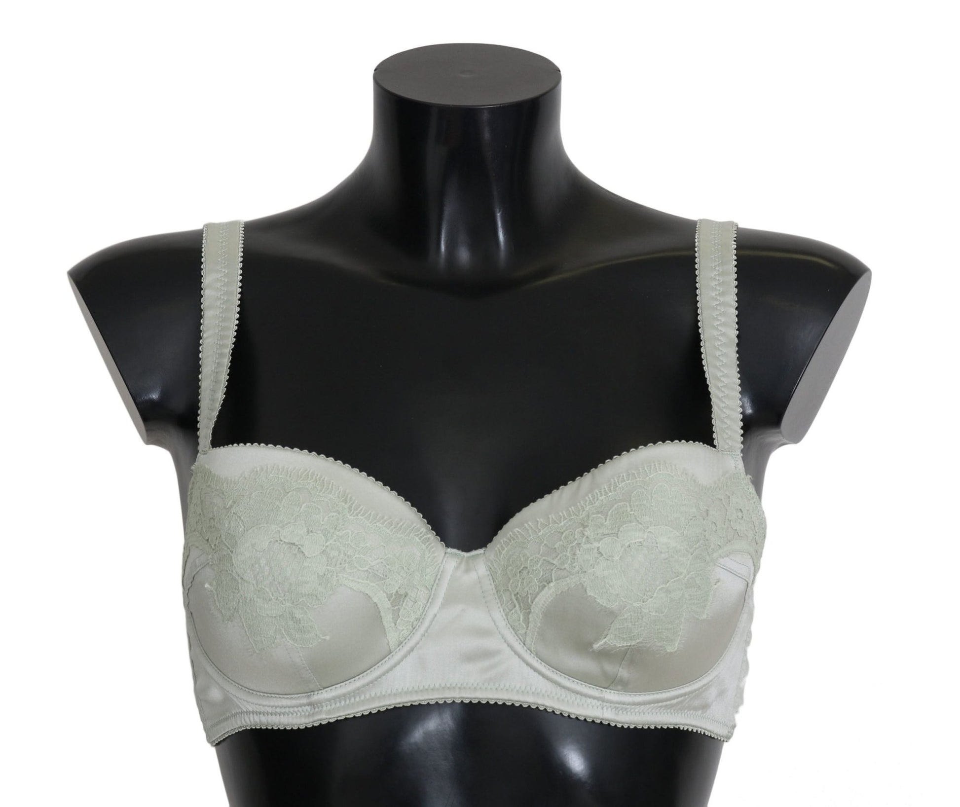 Dolce & Gabbana Elegant Floral Lace Silk Bra - Sandy Store ByNet
