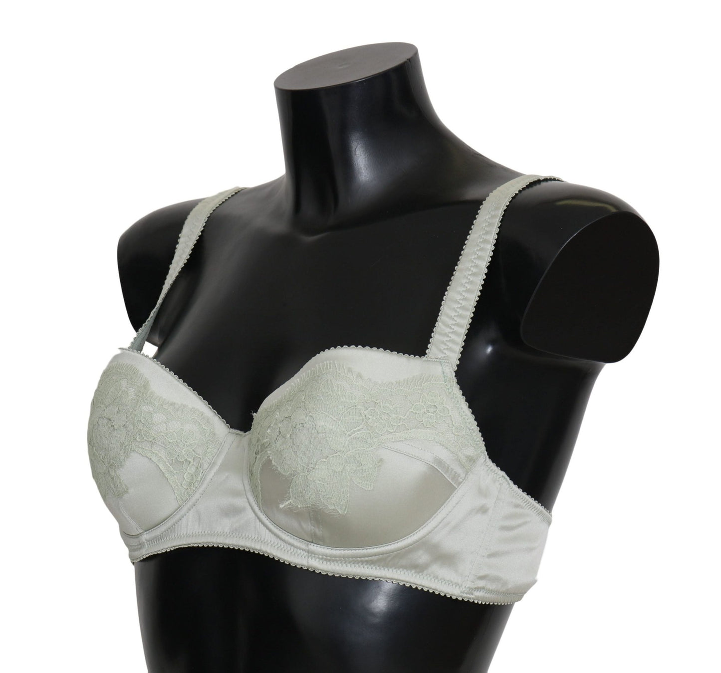 Dolce & Gabbana Elegant Floral Lace Silk Bra - Sandy Store ByNet