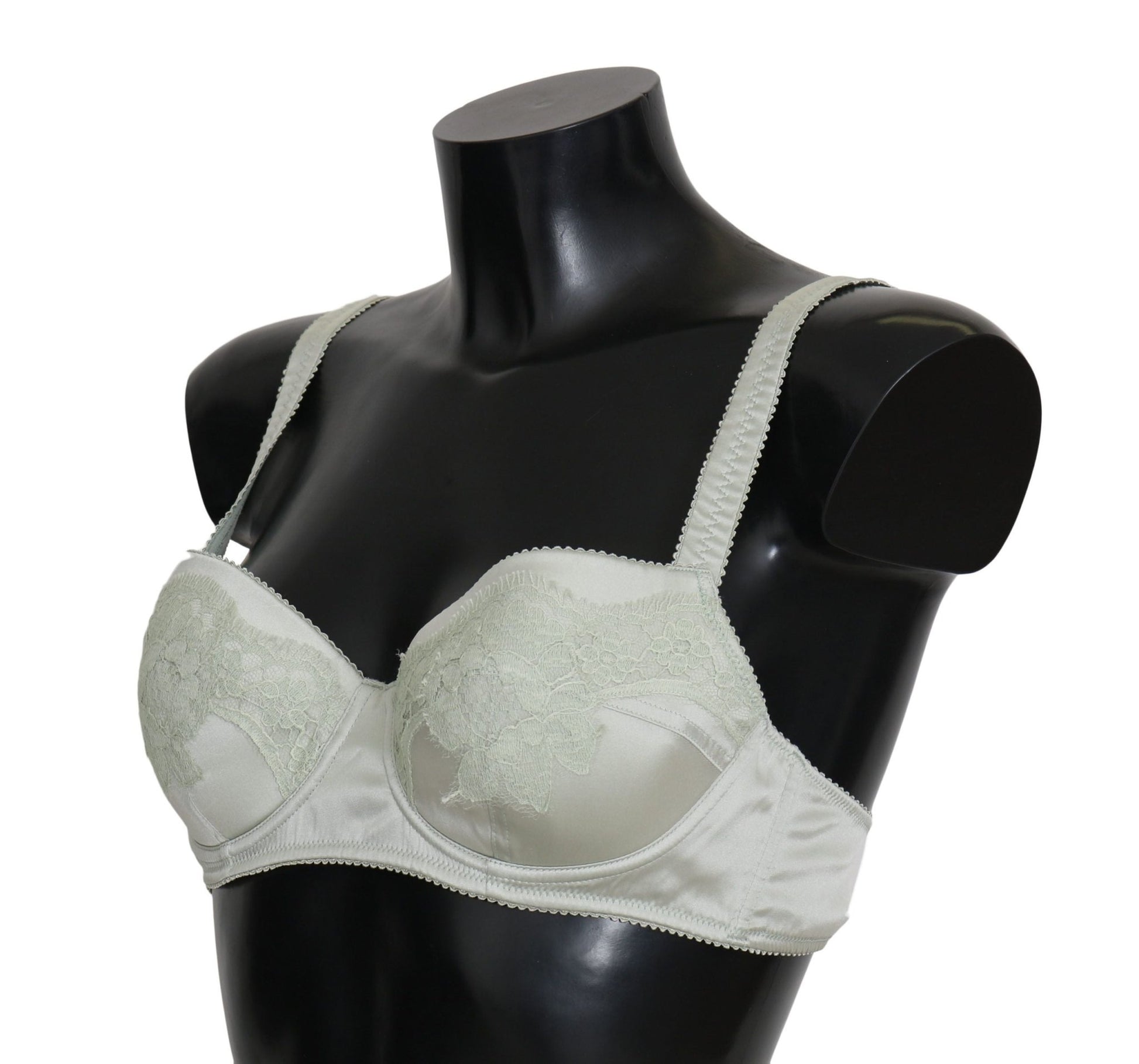 Dolce & Gabbana Elegant Floral Lace Silk Bra - Sandy Store ByNet