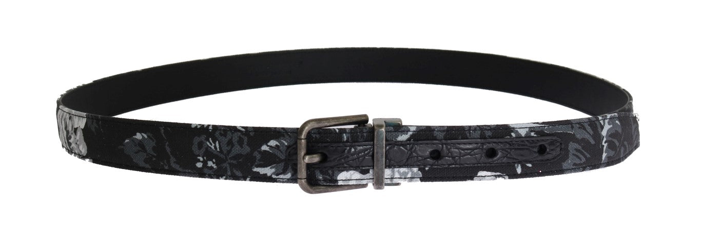 Dolce & Gabbana Elegant Floral Patterned Men's Luxury Belt - Sandy Store ByNet
