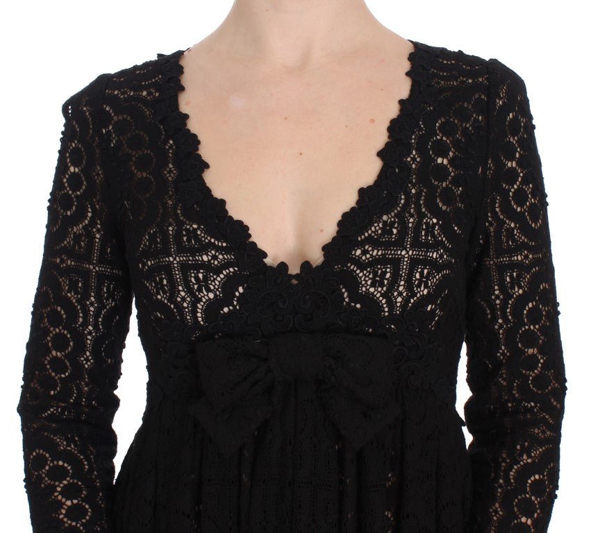 Dolce & Gabbana Elegant Floral Ricamo Maxi Dress - Sandy Store ByNet