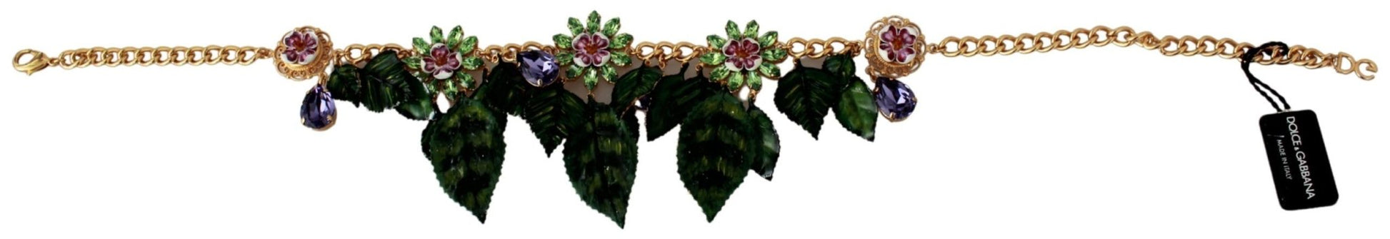 Dolce & Gabbana Elegant Floral Sicily Charm Necklace - Sandy Store ByNet
