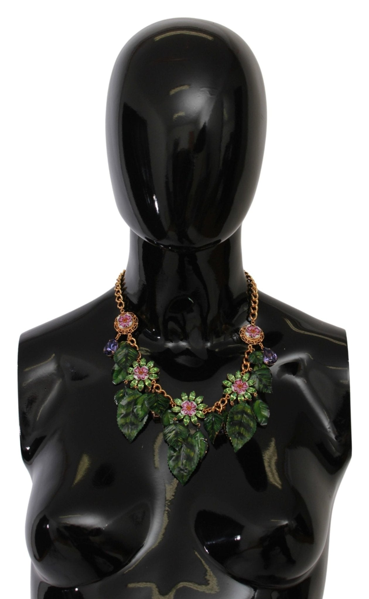 Dolce & Gabbana Elegant Floral Sicily Charm Necklace - Sandy Store ByNet