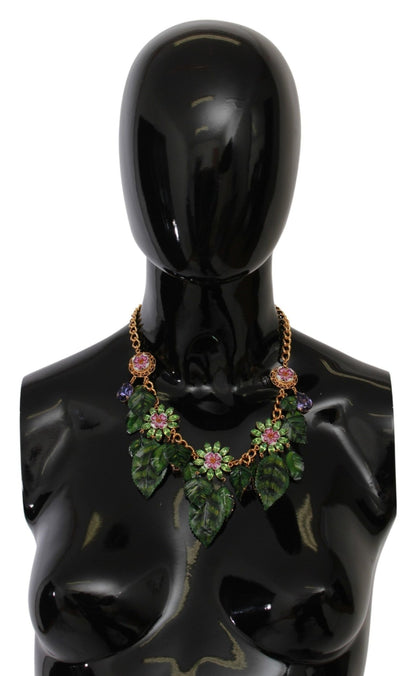 Dolce & Gabbana Elegant Floral Sicily Charm Necklace - Sandy Store ByNet