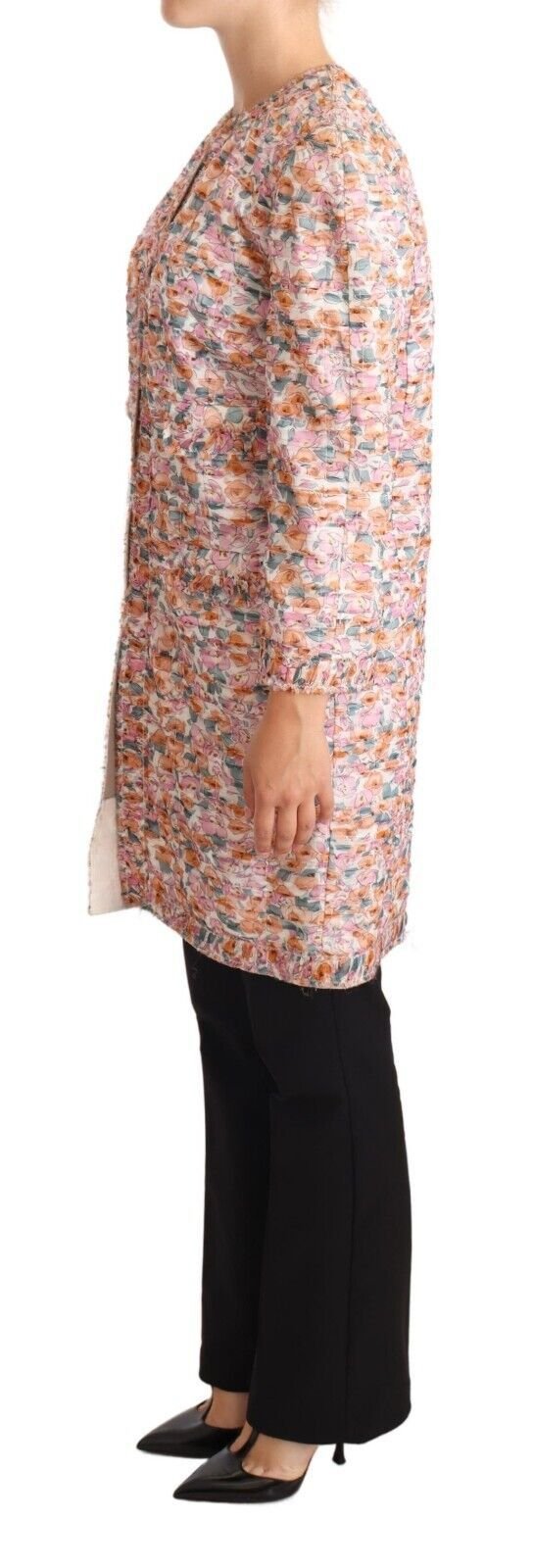 Dolce & Gabbana Elegant Floral Silk Trench Coat - Sandy Store ByNet