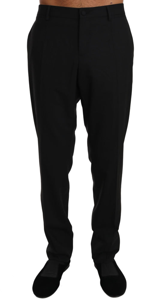 Dolce & Gabbana Elegant Formal Wool Blend Trousers - Sandy Store ByNet