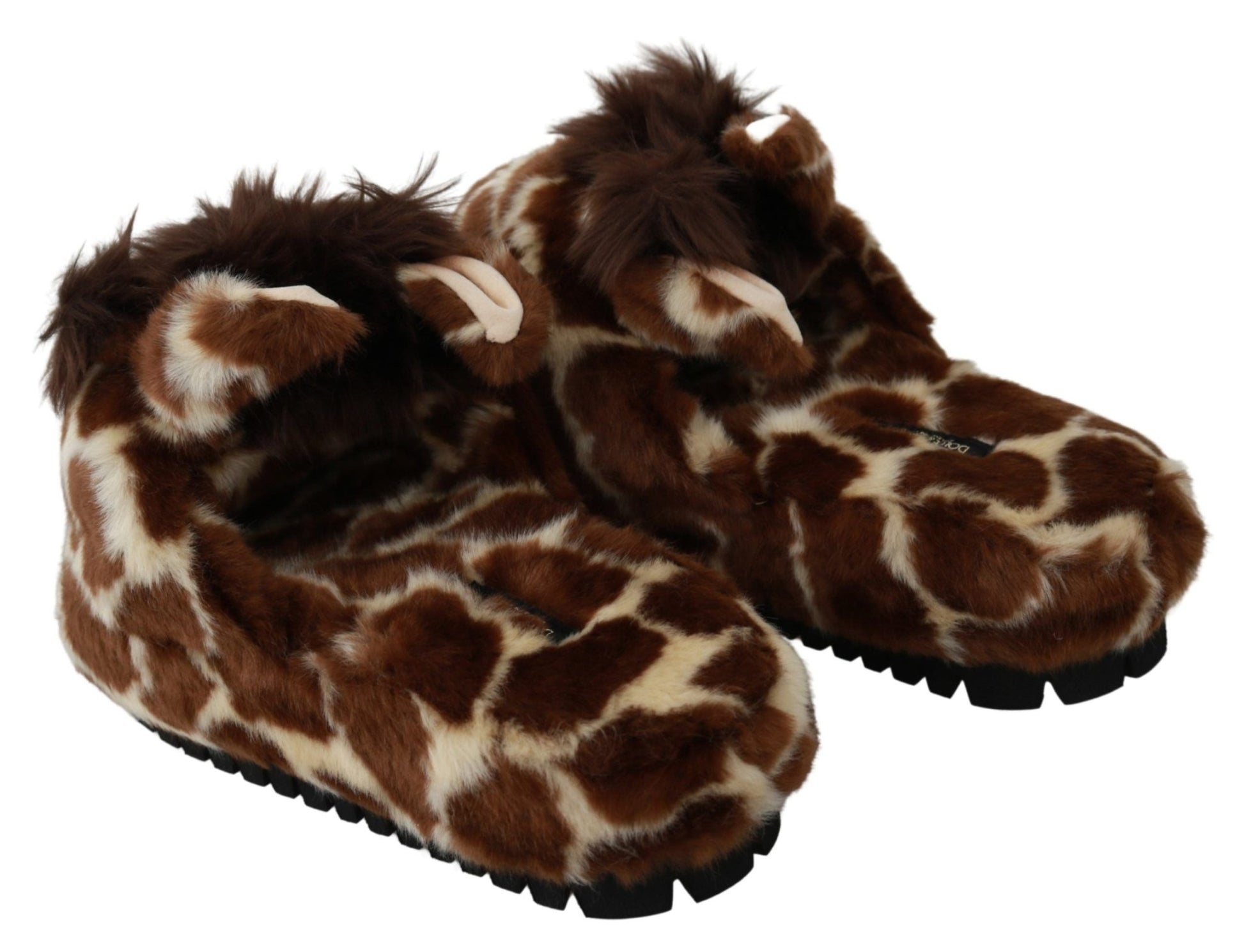 Dolce & Gabbana Elegant Giraffe Pattern Slides for Sophisticated Comfort - Sandy Store ByNet