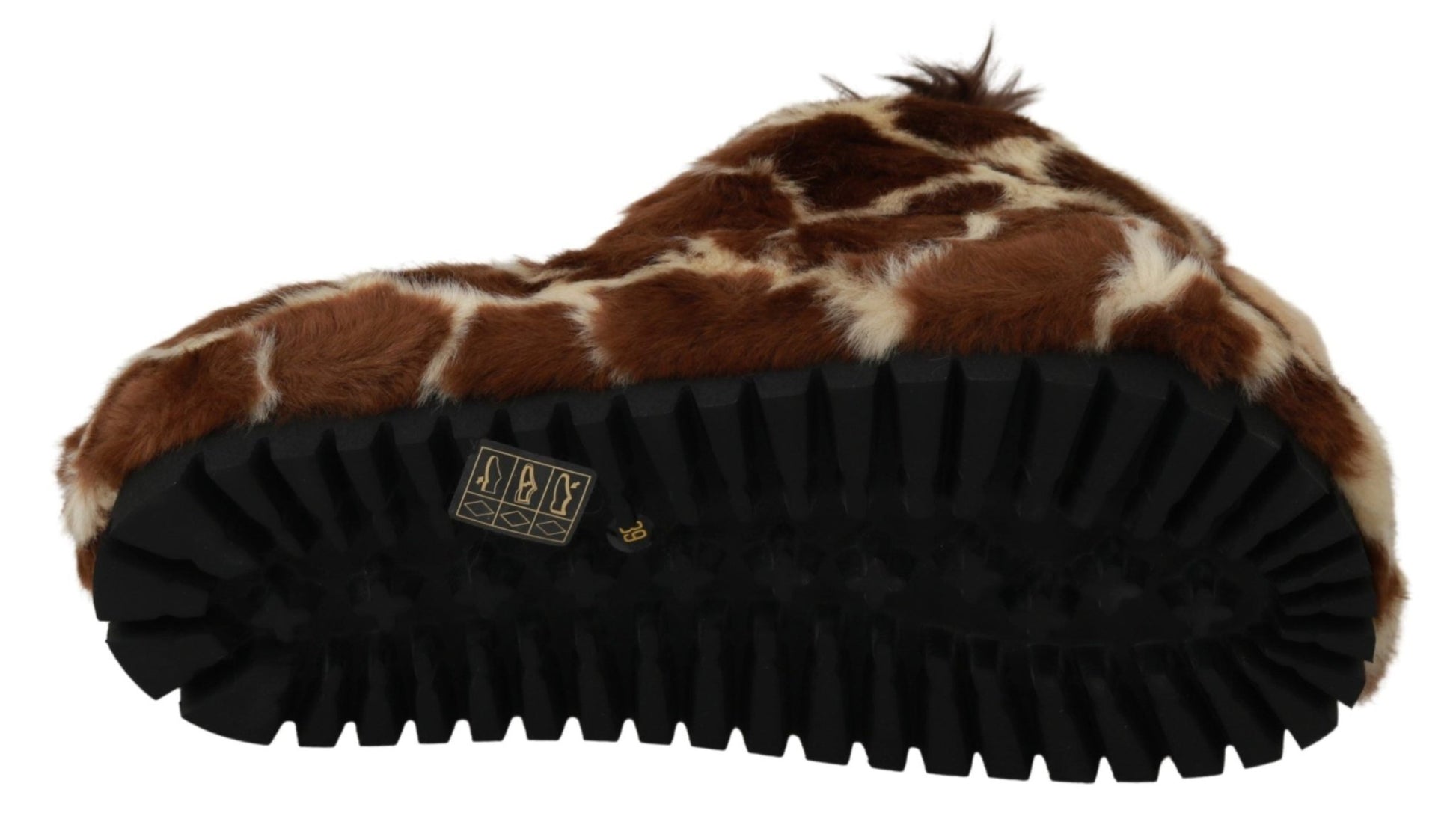 Dolce & Gabbana Elegant Giraffe Pattern Slides for Sophisticated Comfort - Sandy Store ByNet