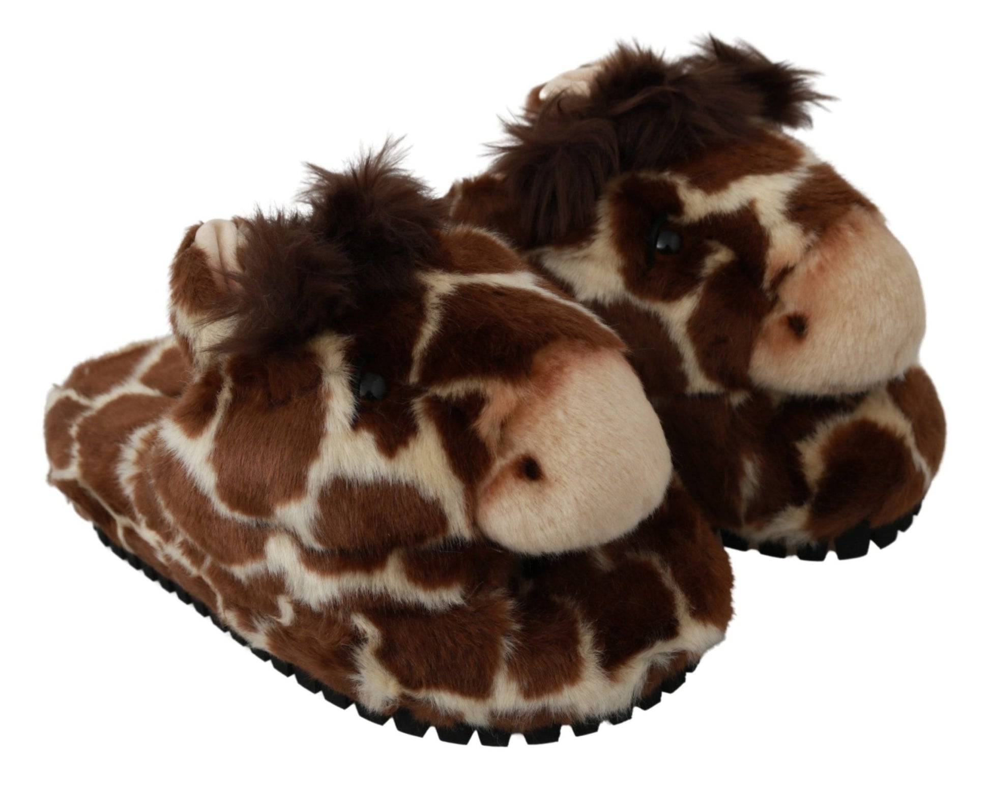 Dolce & Gabbana Elegant Giraffe Pattern Slides for Sophisticated Comfort - Sandy Store ByNet