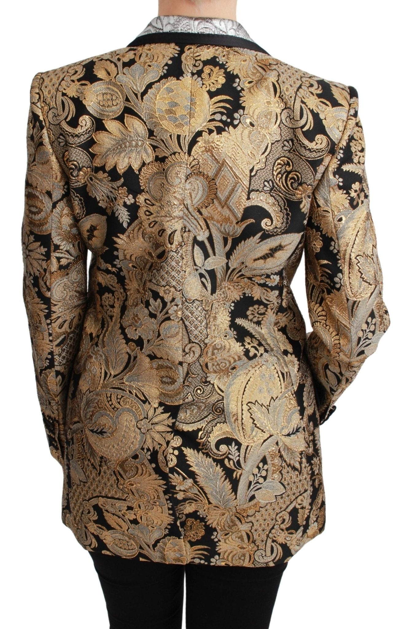 Dolce & Gabbana Elegant Gold Floral Jacquard Blazer - Sandy Store ByNet