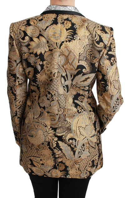 Dolce & Gabbana Elegant Gold Floral Jacquard Blazer - Sandy Store ByNet