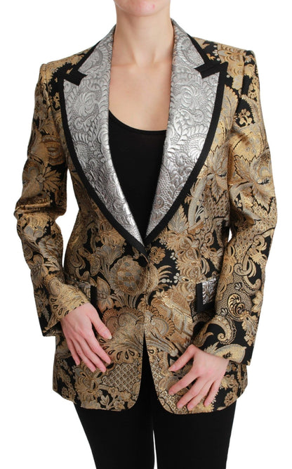 Dolce & Gabbana Elegant Gold Floral Jacquard Blazer - Sandy Store ByNet