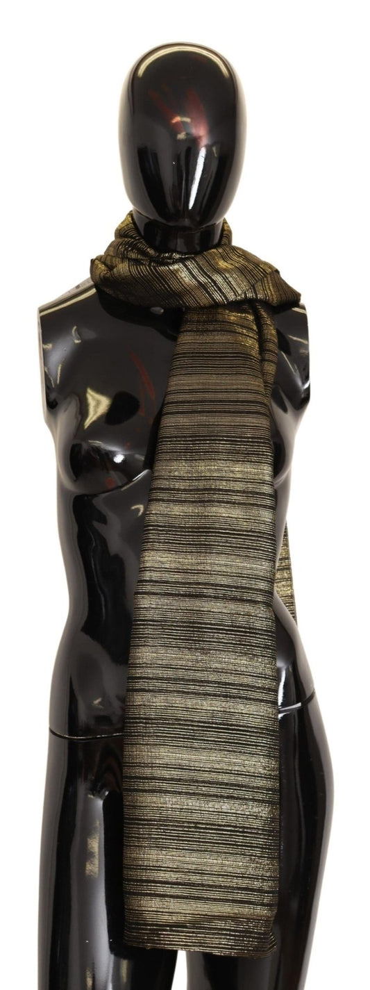 Dolce & Gabbana Elegant Gold Silk Blend Scarf - Sandy Store ByNet
