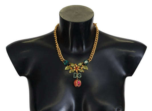 Dolce & Gabbana Elegant Gold - Tone Floral Fruit Necklace - Sandy Store ByNet