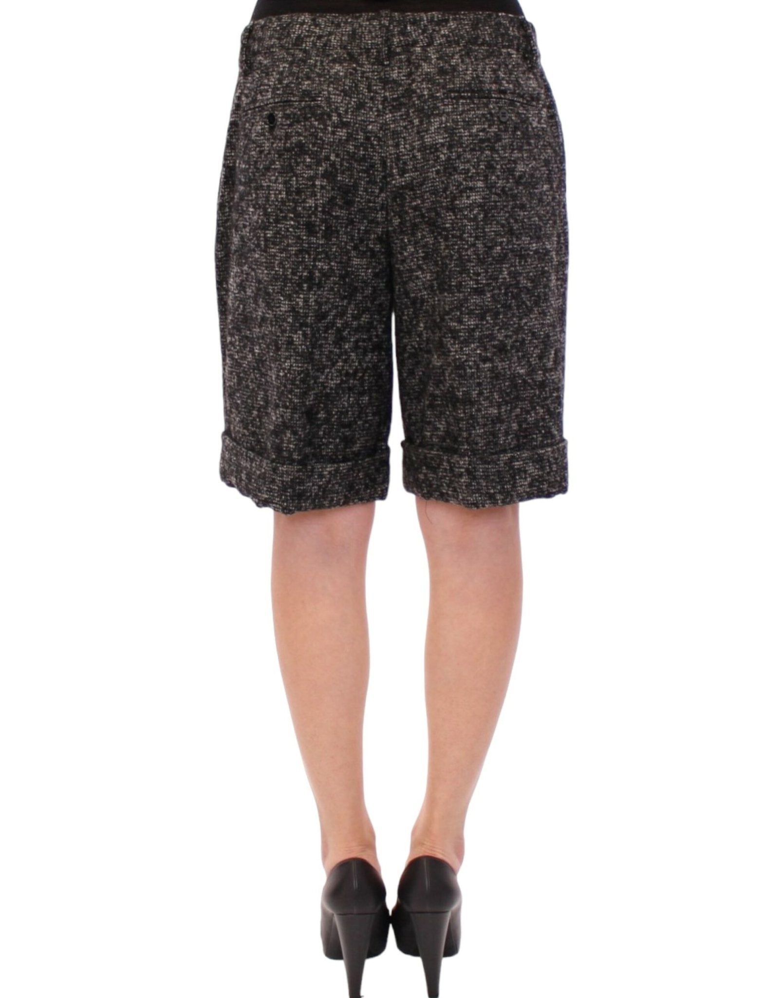 Dolce & Gabbana Elegant Gray Alpaca Blend Shorts - Sandy Store ByNet