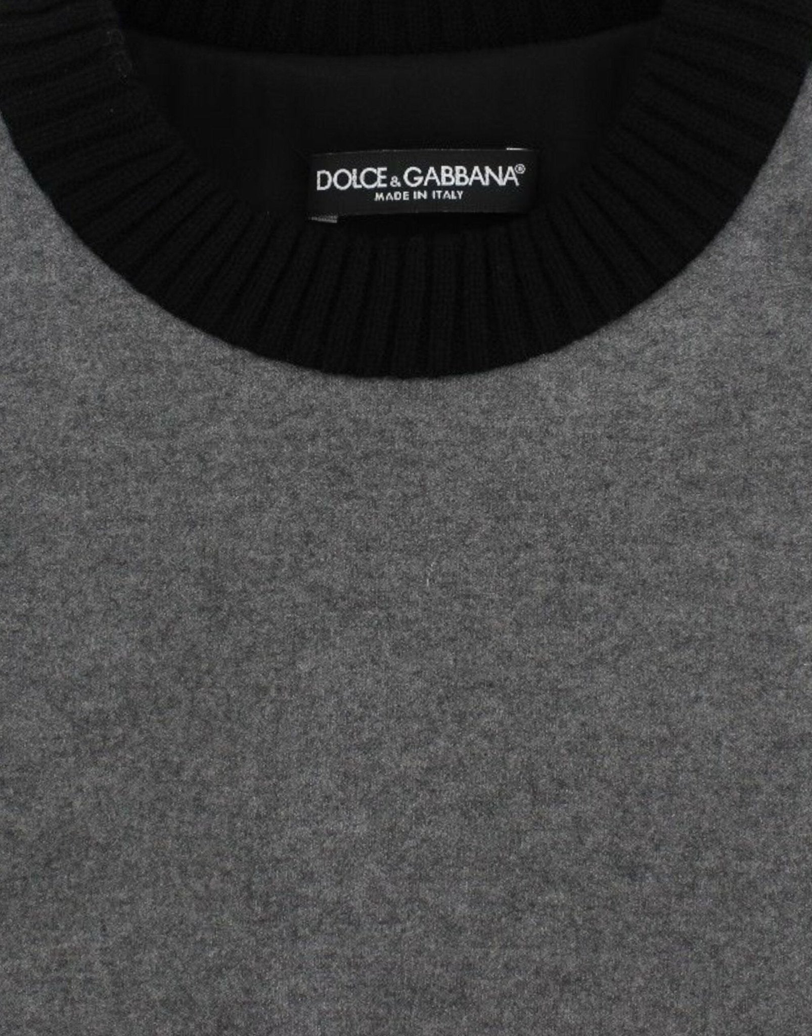 Dolce & Gabbana Elegant Gray Cashmere Blend Lace Sweater - Sandy Store ByNet