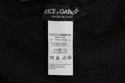 Dolce & Gabbana Elegant Gray Cashmere High Waist Pants - Sandy Store ByNet