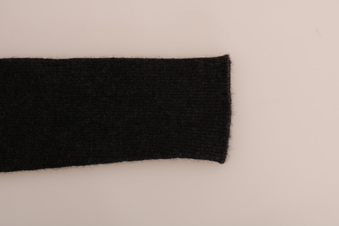Dolce & Gabbana Elegant Gray Cashmere High Waist Pants - Sandy Store ByNet