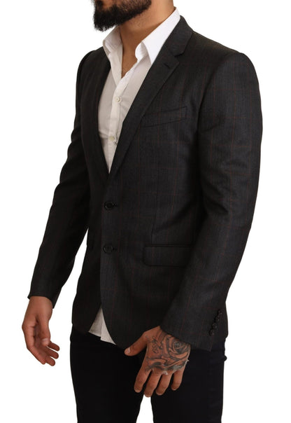 Dolce & Gabbana Elegant Gray Check Martini Blazer - Sandy Store ByNet