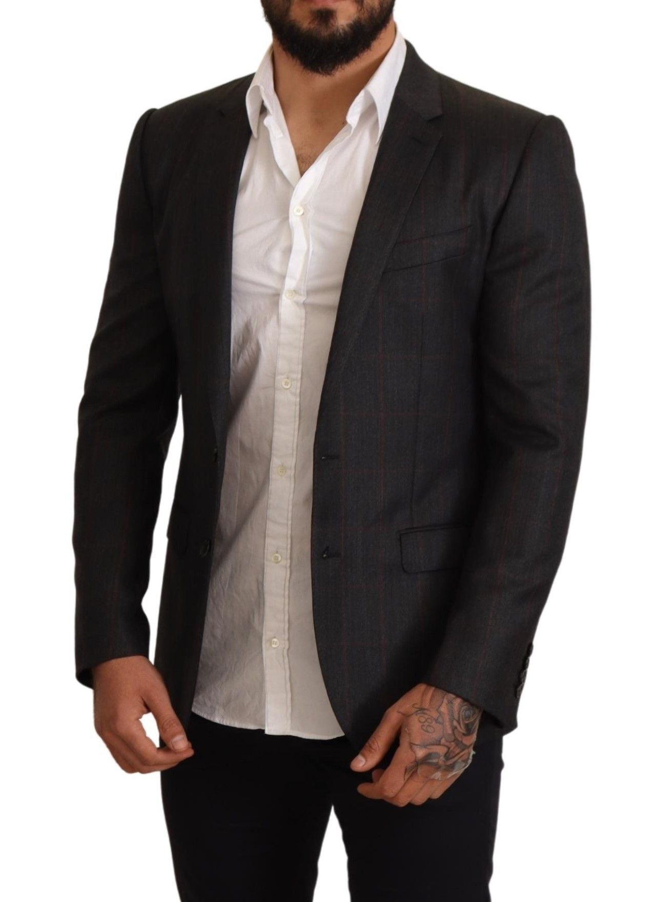 Dolce & Gabbana Elegant Gray Check Martini Blazer - Sandy Store ByNet
