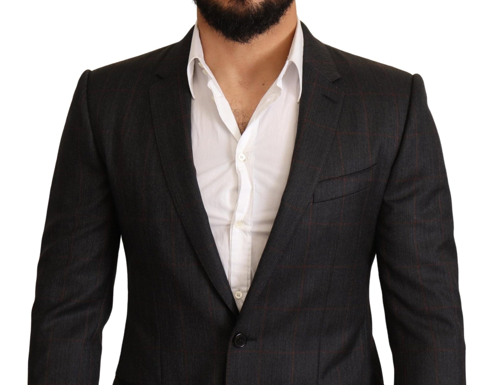 Dolce & Gabbana Elegant Gray Check Martini Blazer - Sandy Store ByNet