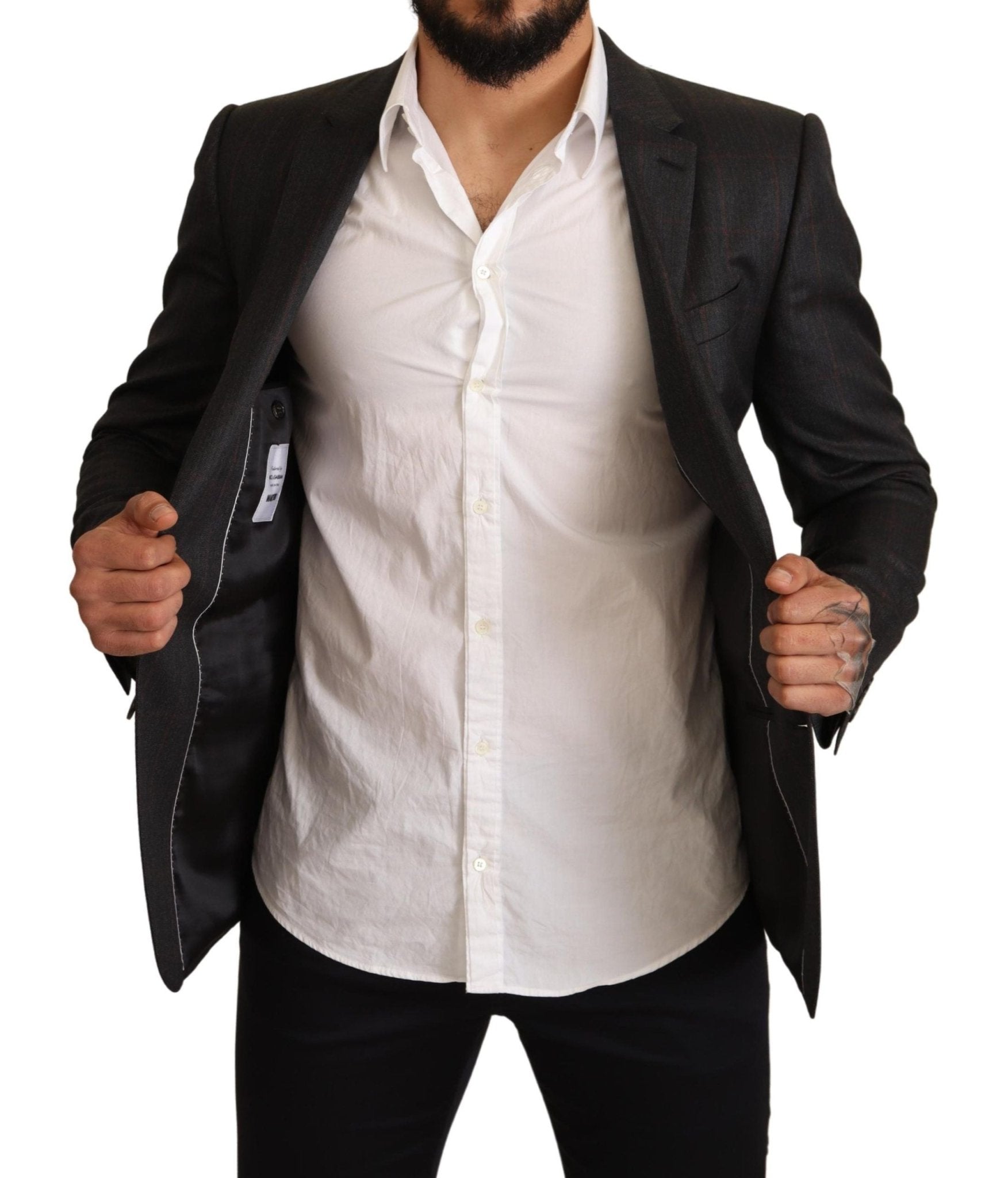 Dolce & Gabbana Elegant Gray Check Martini Blazer - Sandy Store ByNet