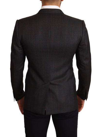 Dolce & Gabbana Elegant Gray Check Martini Blazer - Sandy Store ByNet
