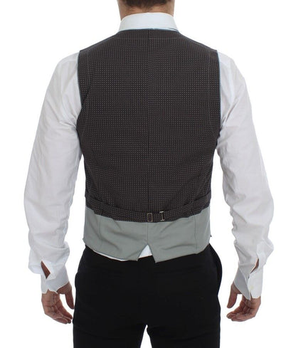 Dolce & Gabbana Elegant Gray Cotton Dress Vest - Sandy Store ByNet