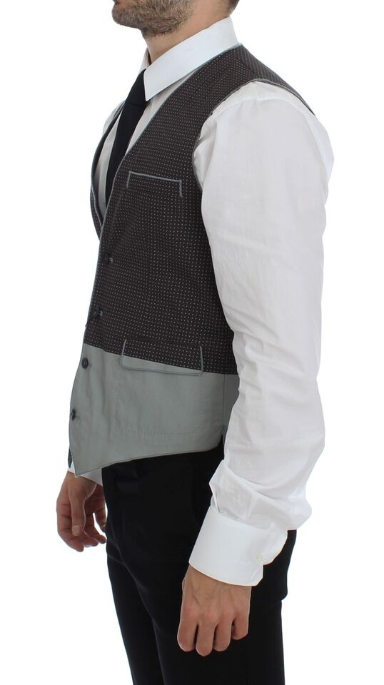 Dolce & Gabbana Elegant Gray Cotton Dress Vest - Sandy Store ByNet