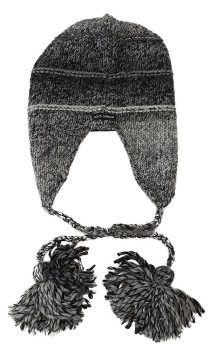 Dolce & Gabbana Elegant Gray Knitted Beanie Hat - Sandy Store ByNet