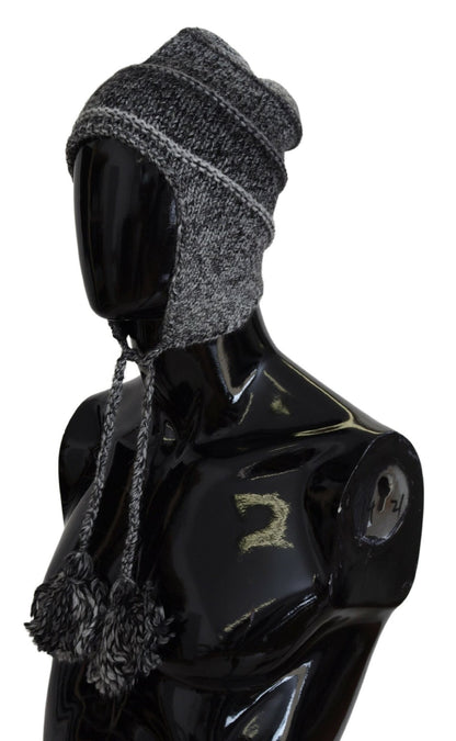 Dolce & Gabbana Elegant Gray Knitted Beanie Hat - Sandy Store ByNet