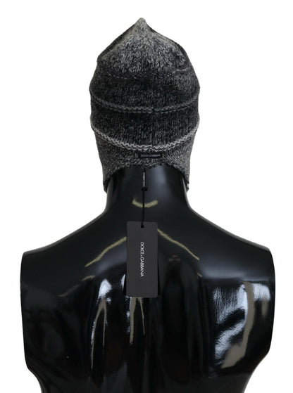 Dolce & Gabbana Elegant Gray Knitted Beanie Hat - Sandy Store ByNet