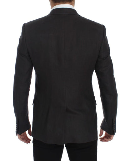 Dolce & Gabbana Elegant Gray Linen Slim Fit Blazer and Vest - Sandy Store ByNet