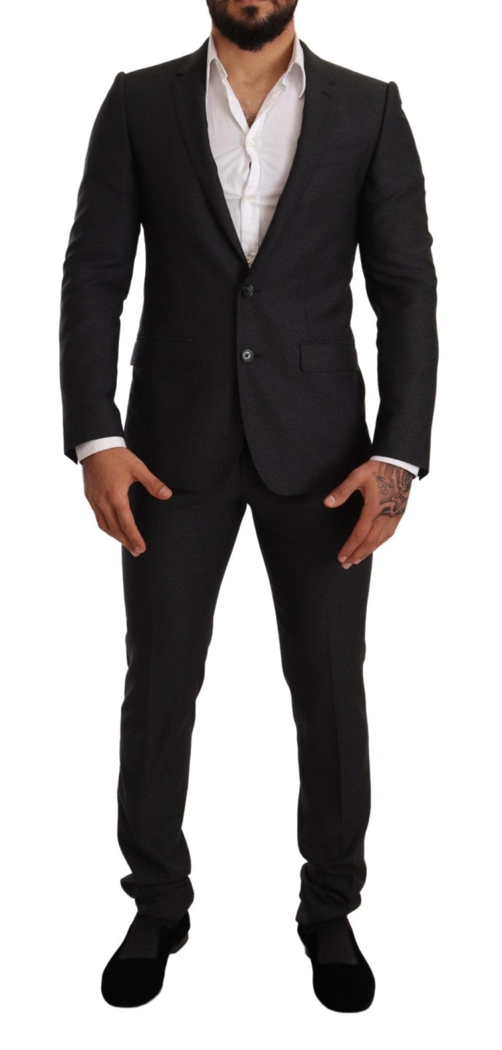 Dolce & Gabbana Elegant Gray Martini Wool Suit - Sandy Store ByNet