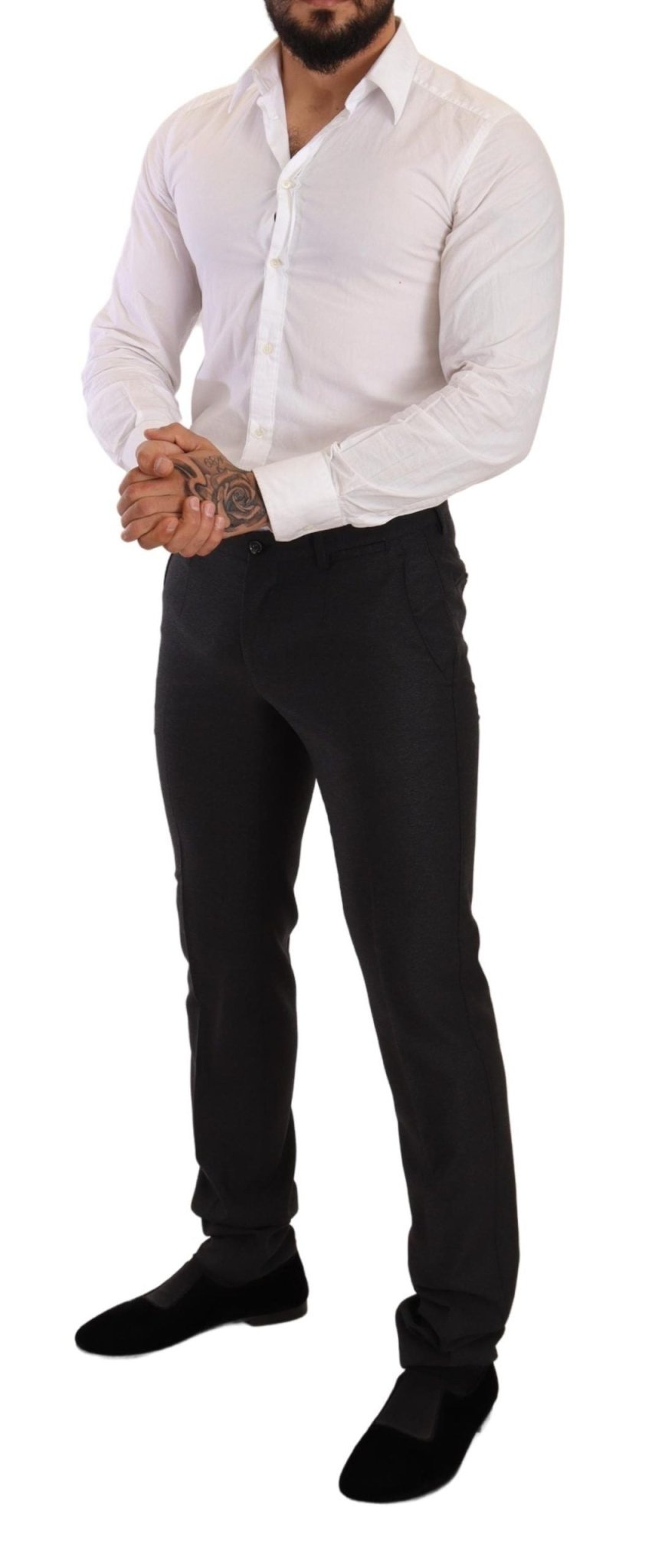 Dolce & Gabbana Elegant Gray Martini Wool Suit - Sandy Store ByNet