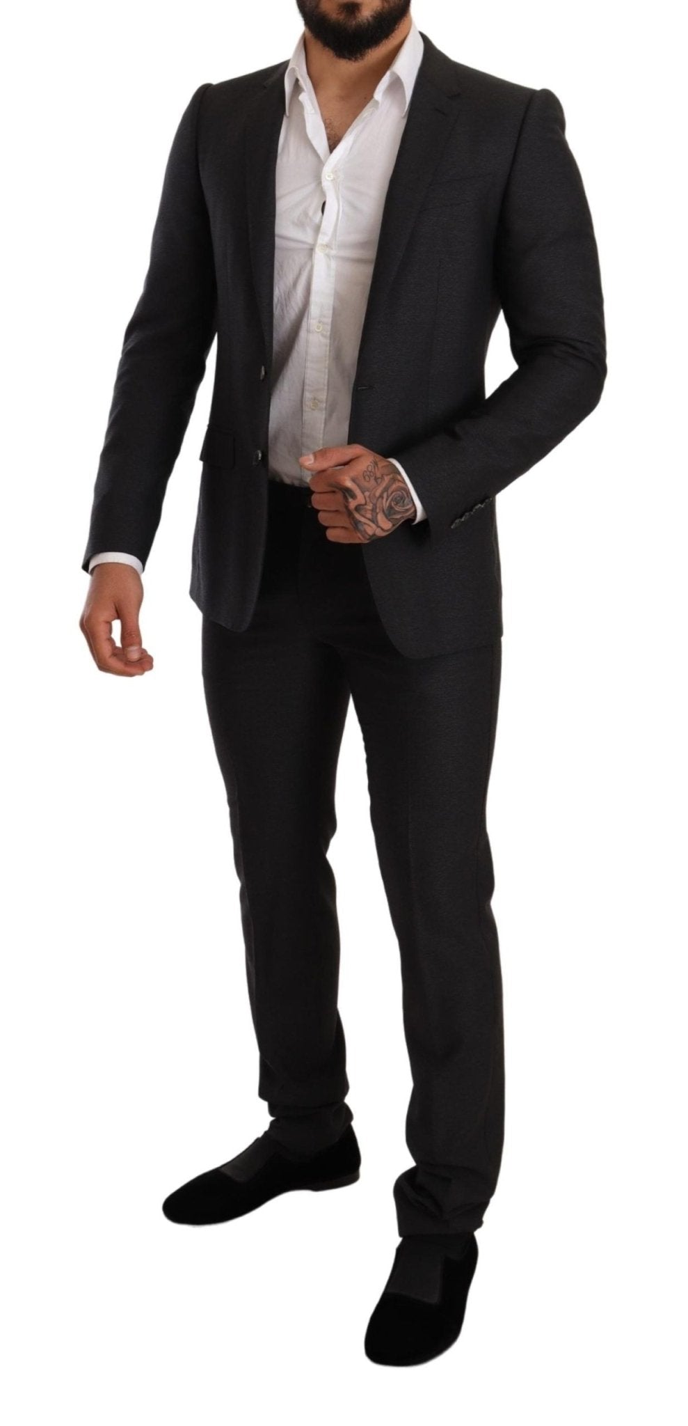 Dolce & Gabbana Elegant Gray Martini Wool Suit - Sandy Store ByNet