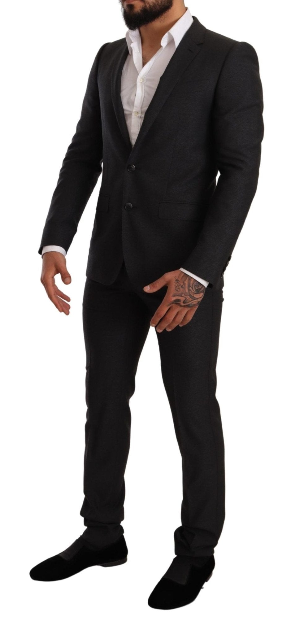 Dolce & Gabbana Elegant Gray Martini Wool Suit - Sandy Store ByNet