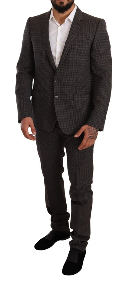 Dolce & Gabbana Elegant Gray Martini Woolen Suit Set - Sandy Store ByNet