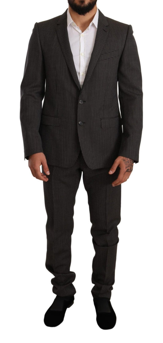 Dolce & Gabbana Elegant Gray Martini Woolen Suit Set - Sandy Store ByNet
