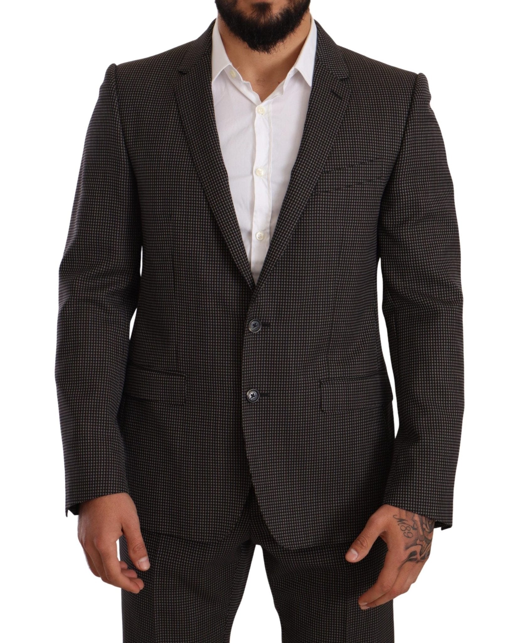 Dolce & Gabbana Elegant Gray Martini Woolen Suit Set - Sandy Store ByNet