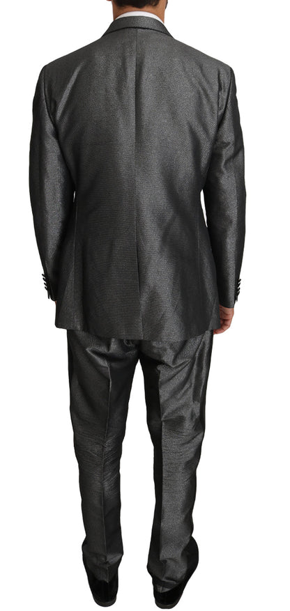 Dolce & Gabbana Elegant Gray Patterned Martini Suit - Sandy Store ByNet