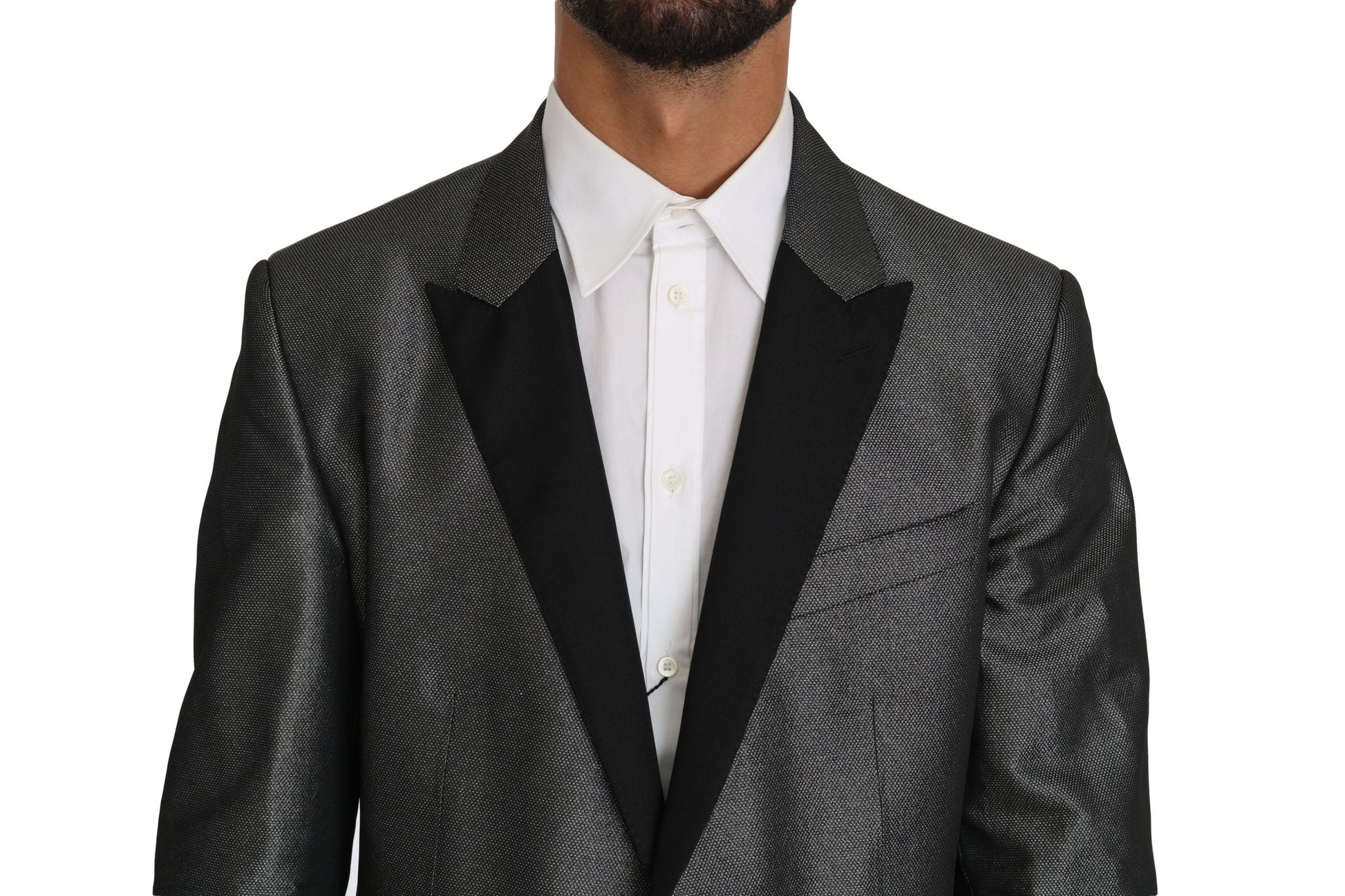 Dolce & Gabbana Elegant Gray Patterned Martini Suit - Sandy Store ByNet