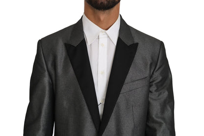 Dolce & Gabbana Elegant Gray Patterned Martini Suit - Sandy Store ByNet