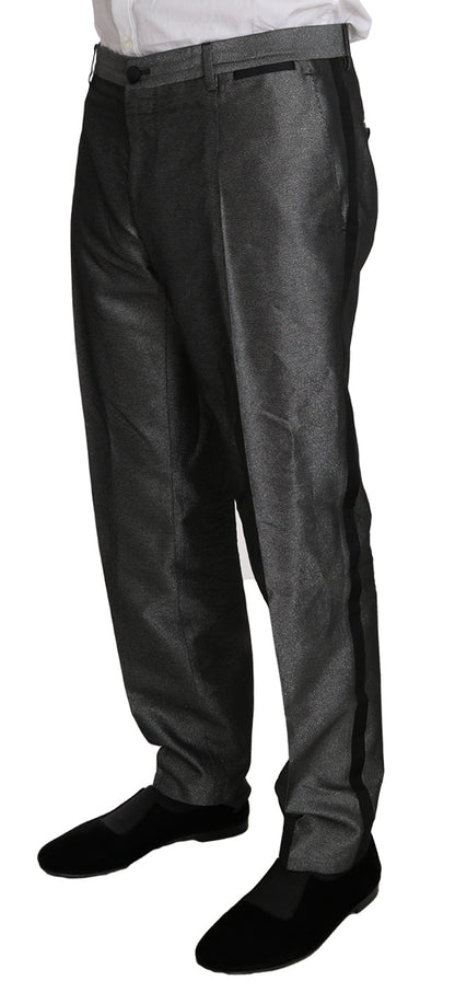 Dolce & Gabbana Elegant Gray Patterned Martini Suit - Sandy Store ByNet