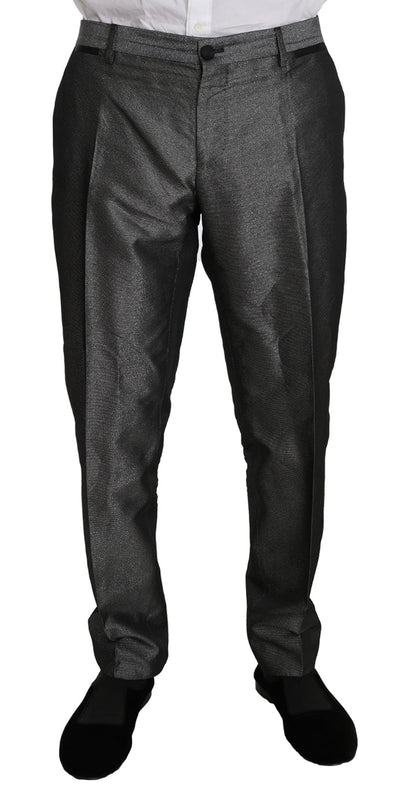 Dolce & Gabbana Elegant Gray Patterned Martini Suit - Sandy Store ByNet