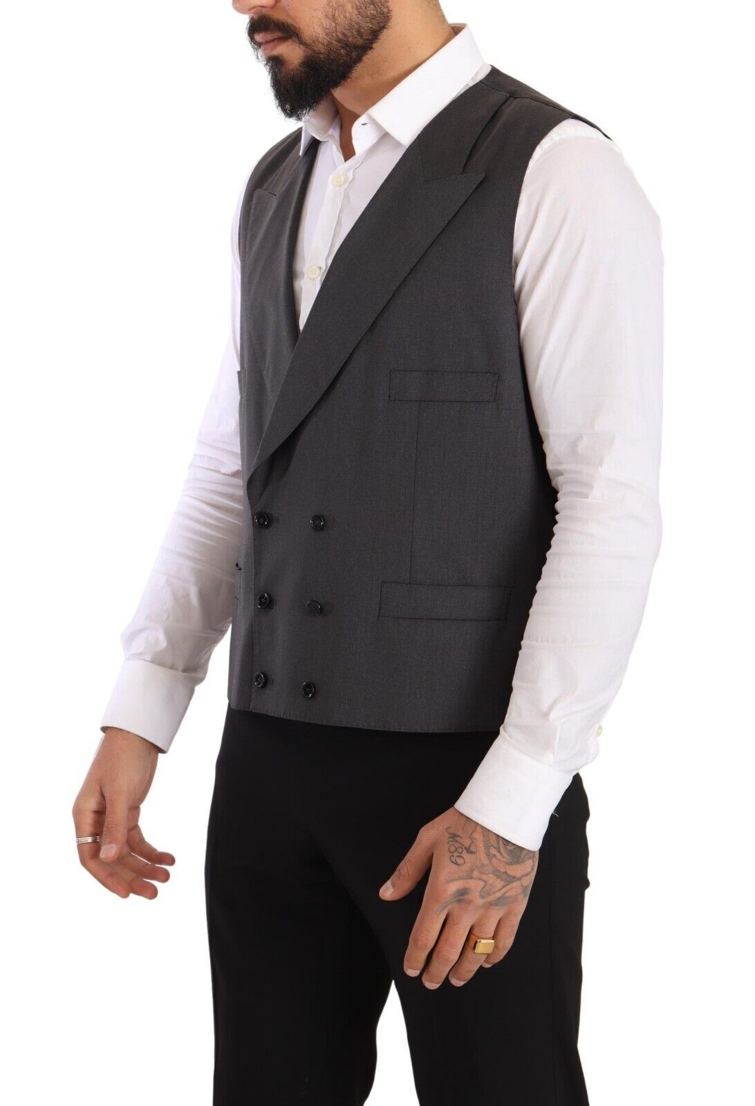 Dolce & Gabbana Elegant Gray Sicilia Wool Blend Suit - Sandy Store ByNet