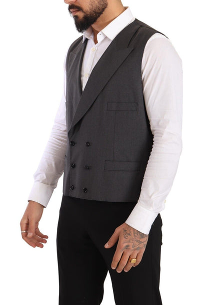 Dolce & Gabbana Elegant Gray Sicilia Wool Blend Suit - Sandy Store ByNet